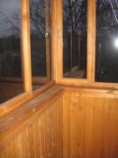 Обшивка балкона деревянной вагонкой